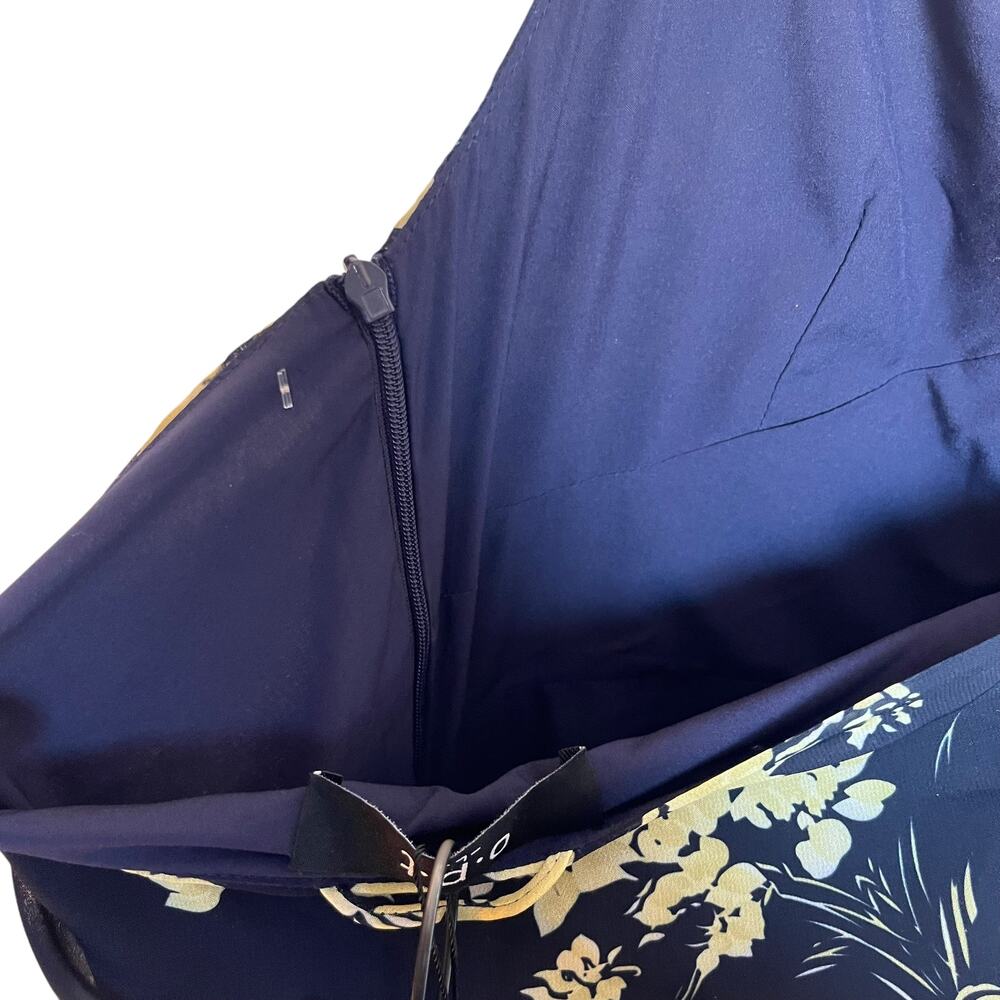 o.p.t. Floral Midi Dress in Navy and Yellow - Picture 8 of 13